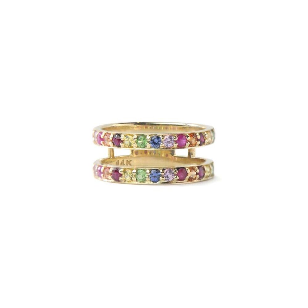 Anzie 14K Sapphire Classique Double Band Ring
